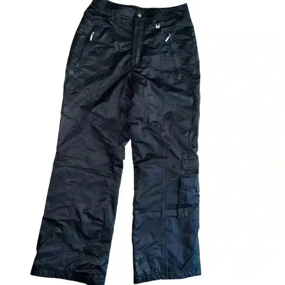 NILS snow ski snowboard black Thermal fully insulated pants size 8 - Picture 1 of 13